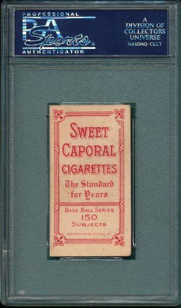 1909-1911 T206 Cobb, Bat On, Sweet Caporal Cigarettes PSA 2