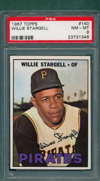 1967 Topps #140 Willie Stargell PSA 8
