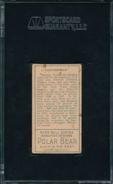 1911 T205 Frick Polar Bear Tobacco SGC 10