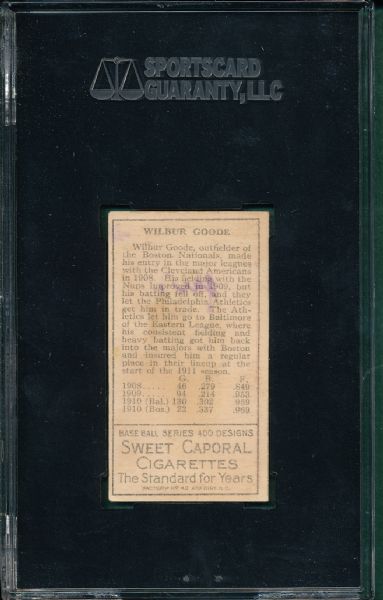 1911 T205 Goode Sweet Caporal Cigarettes SGC 30