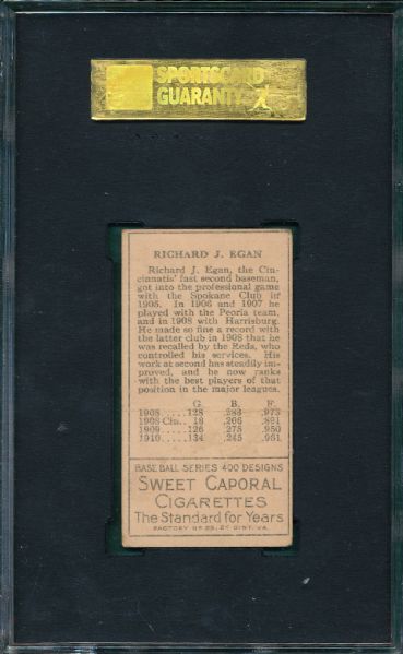 1911 T205 Egan Sweet Caporal Cigarettes SGC 30