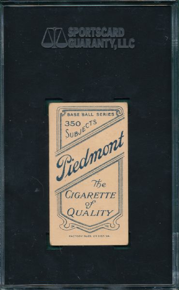 1909-1911 T206 Howard, Del, Piedmont Cigarettes SGC 50