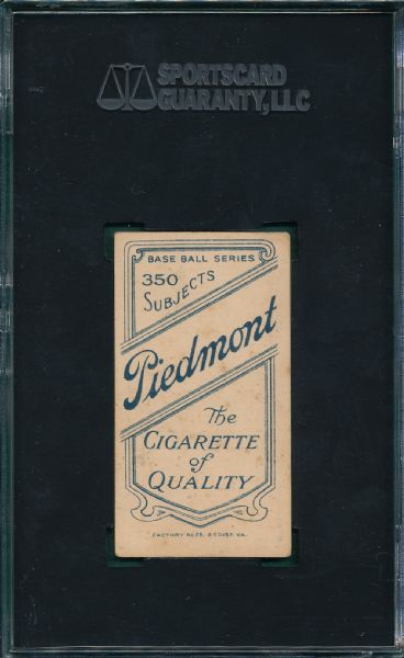 1909-1911 T206 Fiene, Throwing, Piedmont Cigarettes SGC 60