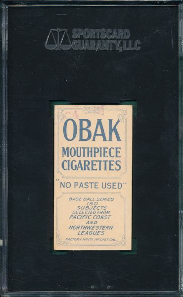 1910 T212-2 Steen Obak Cigarettes SGC 60 *150 Series*