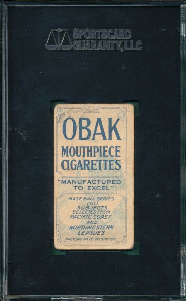 1910 T212-2 Armbuster Obak Cigarettes SGC 20 *150 Series* *Wet Sheet*
