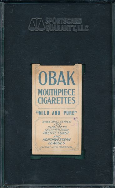 1910 T212-2 Murphy Obak Cigarettes SGC 40 *150 Series* 