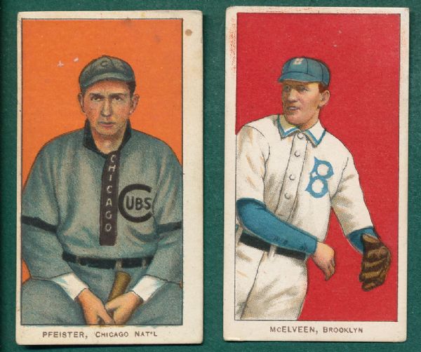 1909-1911 T206 McElveen & Pfeister Cycle Cigarettes Lot of (2)