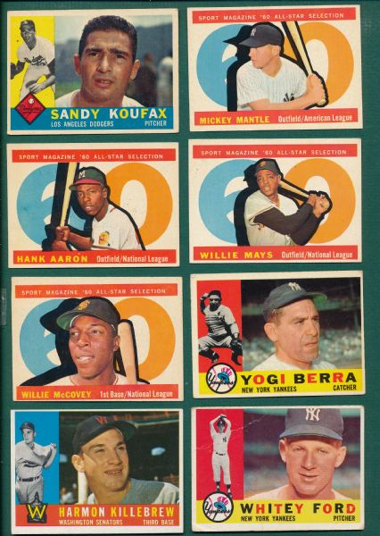 1960 Topps Complete Set (572) W/ Yaz & McCovey, Rookie