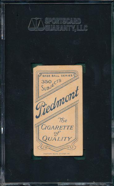 1909-1911 T206 McGinnity Piedmont Cigarettes SGC 20