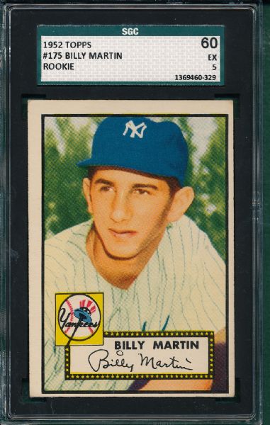 1952 Topps #175 Billy Martin SGC 60 *Rookie*