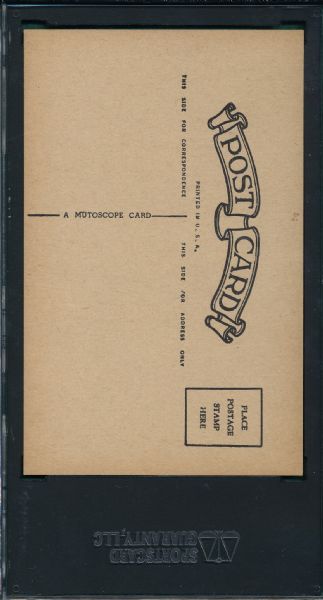 1948-52 W468 Exhibits Football Mutoscope Postcard Back Vitamin Smith SGC 86