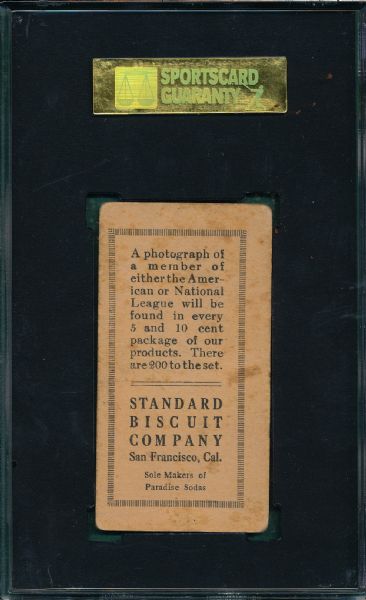 1916 D350-1 Standard Biscuit #149 Dick Rudolph SGC 40