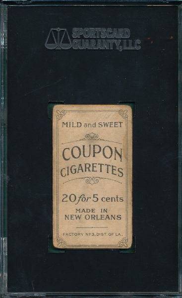 1914 T213-2 Ray Demmitt Coupon Cigarettes SGC 20