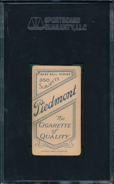 1909-1911 T206 Dougherty, Arm in Air, Piedmont Cigarettes SGC 40