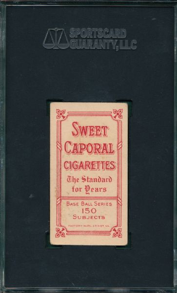 1909-1911 T206 Isbell Sweet Caporal Cigarettes, Factory 25, SGC 30