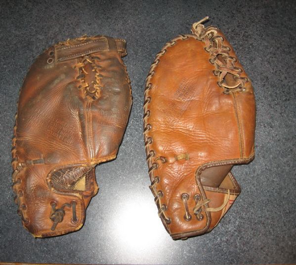 1950s 1st Base Gloves Hutch & Sporting Goods Lot of (2)