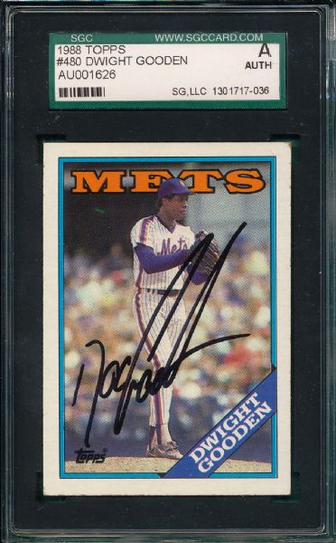 1988 Topps Dwight Gooden *Autographed* SGC Authentic