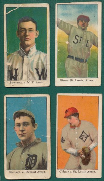 1909-11 E90-1 American Caramels (4) Card Lot W/ Criger
