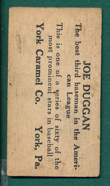 1927 E210-1 #3 Joe Duggan York Caramels