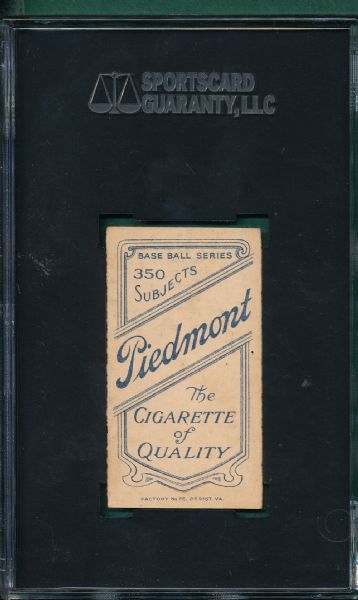1909-1911 T206 Leach, Bending Over, Piedmont Cigarettes SGC 70