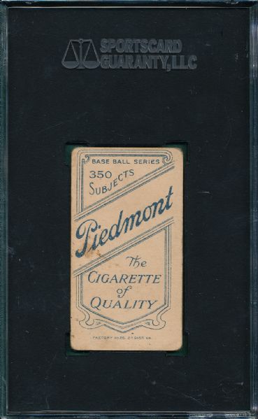 1909-1911 T206 Thebo Piedmont Cigarettes SGC 30 *Southern League*