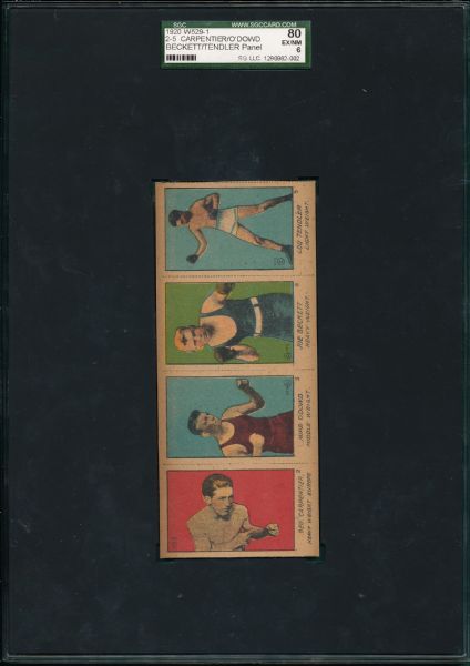 1925 W529-1 Boxing Uncut Strip SGC 80