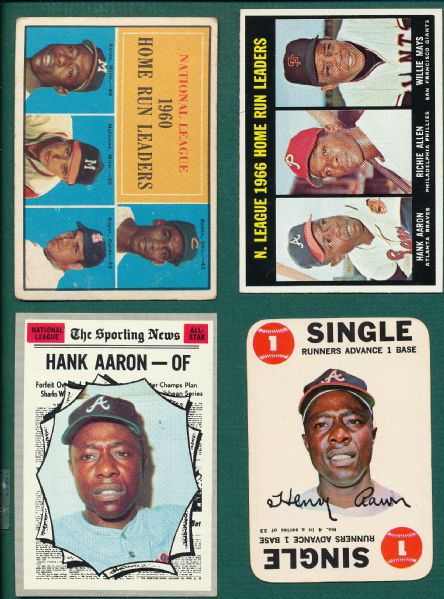 1961-76 Hank Aaron Card and Memorabilia Lot (38)