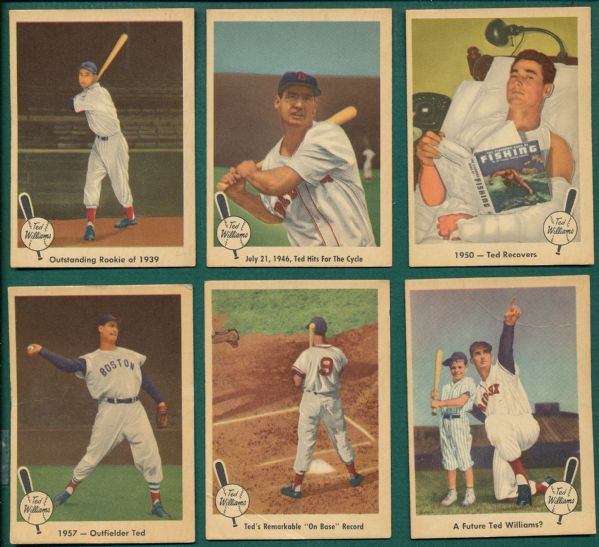 1959-62 Baseball Lot (16) W/ Ted Williams