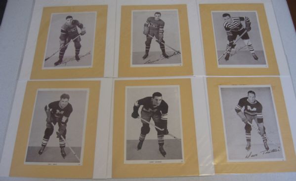 1935-40 Crown Brand Hockey Photos Lot of (7) W/ Blinco