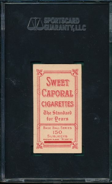 1909-1911 T206 Bransfield Sweet Caporal Cigarettes SGC 60