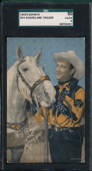 1950s Exhibits Lone Ranger and Roy Rogers Lot of (4) SGC