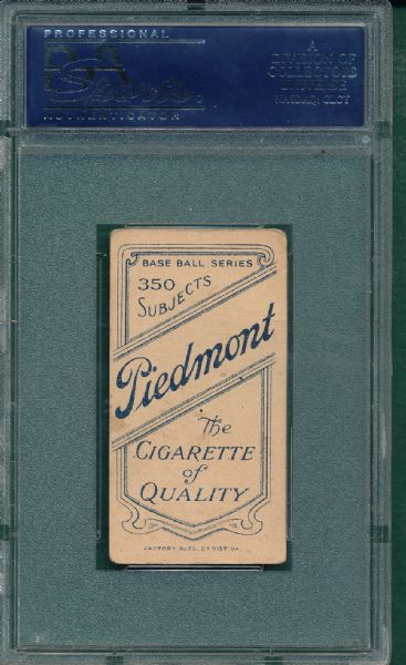 1909-1911 T206 Walsh Piedmont Cigarettes PSA 2