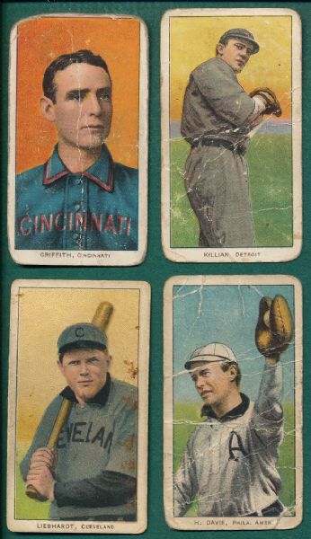 1909-1911 T206 Lot of (4) Sweet Caporal Factory 649, W/ Griffith