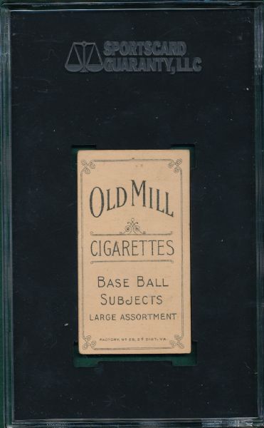 1909-1911 T206 Zimmerman Old Mill Cigarettes SGC 30