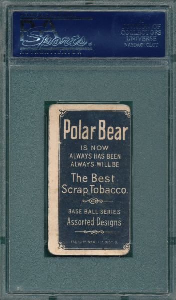 1909-1911 T206 Downey, Batting, Polar Bear PSA 2 (MC) (Part of Another Back Showing)