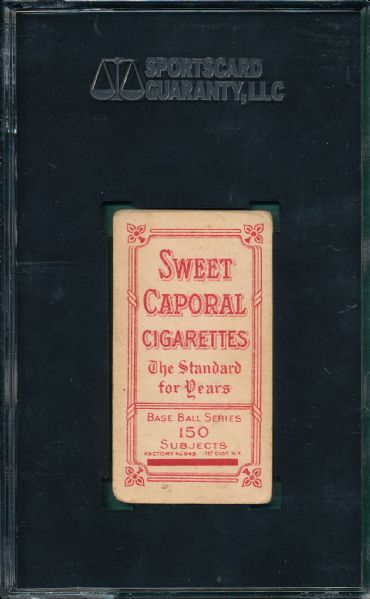 1909-1911 T206 Mathewson, White Cap, Sweet Caporal 649 Cigarettes SGC 30