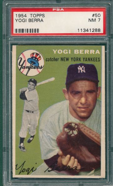 1954 Topps #50 Yogi Berra PSA 7
