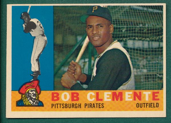 1960 Topps #480 Yogi Berra & #326 Roberto Clemente (2) Card Lot