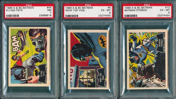 1966 A & BC Batman Lot of (11) PSA 