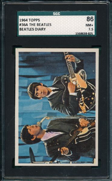 1964 Topps Beatles Diary #36A SGC 86