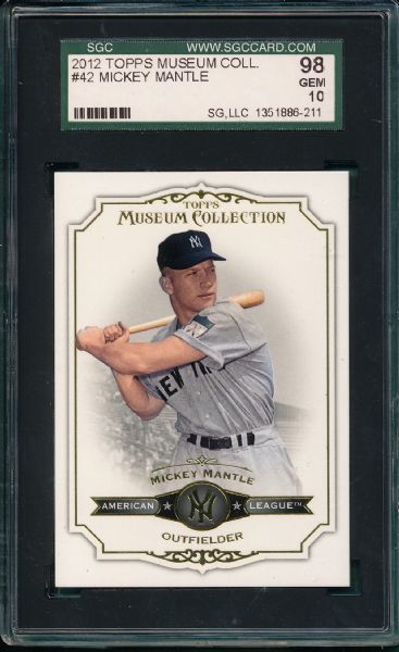 2012 Topps Museum Collection #42 Mantle SGC 98