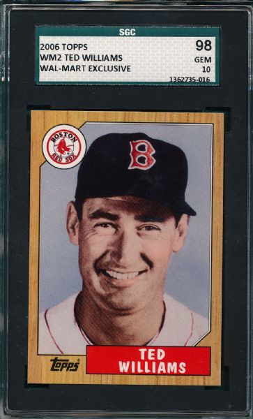 2006 Topps WM2 Ted Williams SGC 98
