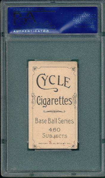 1909-1911 T206 Cy Young, Glove, Cycle 460 Cigarettes PSA 4