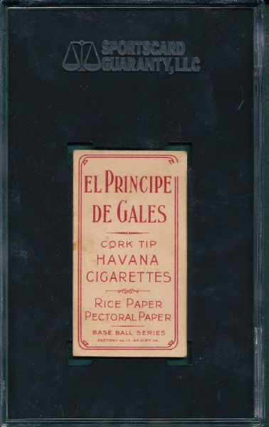 1909-1911 T206 Downey, Batting, El Principe De Gales Cigarettes SGC 20 *Presents Better*