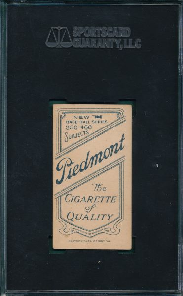 1909-1911 T206 Gandil Piedmont Cigarettes SGC 60