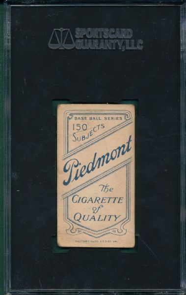 1909-1911 T206 Mullin, Throwing, Piedmont Cigarettes SGC 30