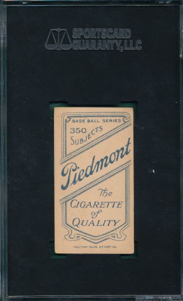 1909-1911 T206 Young, Irv, Piedmont Cigarettes SGC 55
