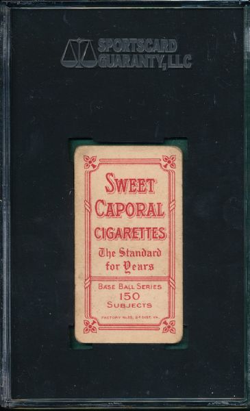 1909-1911 T206 Merkle, Portrait, Sweet Caporal Cigarettes SGC 35 *Factory 25*