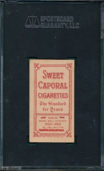 1909-1911 T206 Street, Catching, Sweet Caporal Cigarettes SGC 55
