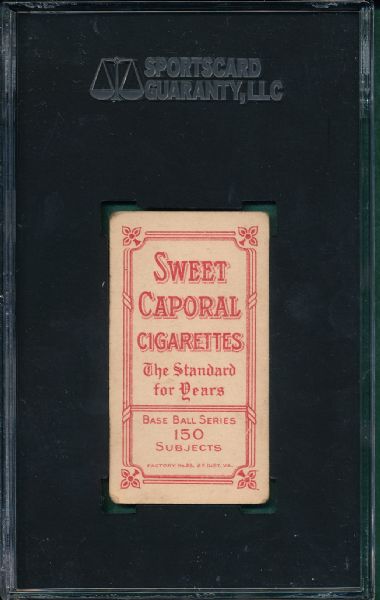 1909-1911 T206 Pelty, Horizontal, Sweet Caporal Cigarettes SGC 40